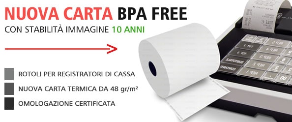 Rotoli termici BPA FREE senza bisfenolo
