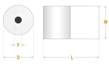 Rotoli 57x38 adesivi - Carta termica adesiva per bilancia 57x38 metri