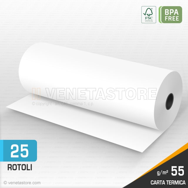 Rotoli carta termica 110x30 neutra mm 110 x 30 metri 