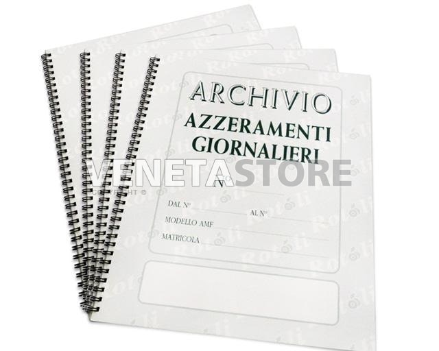 Cartelle archivio azzeramenti da 57 a 69 mm - Registratori di cassa