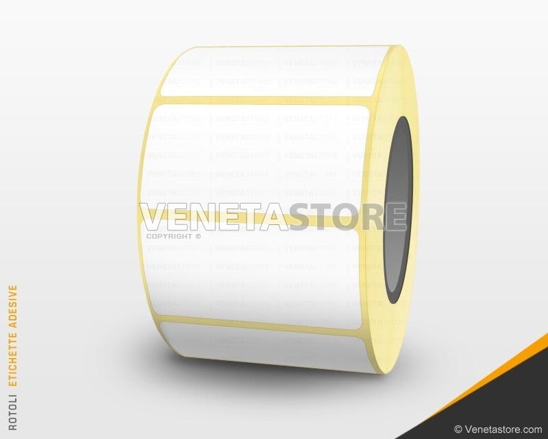 Etichette adesive 100x100 in carta Vellum - Rotoli da 500 pz