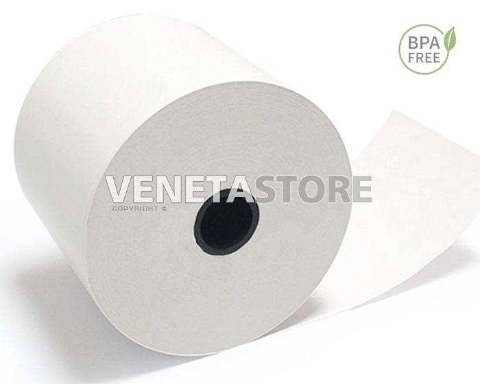 Carta termica in rotolo per calcolatrici e pos 48 g/m² 57 mm x 25 m 5  rotoli su